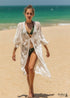 Cárdigan bohemio de bikini de malla de encaje